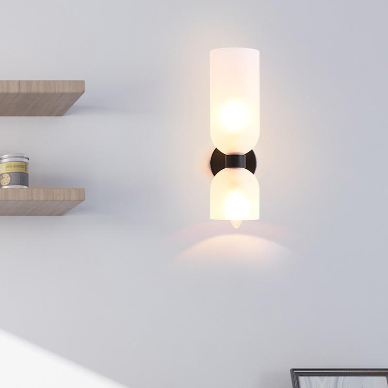 Hailie Moderne Slaapkamer Glas Wandlamp Sconce Blauw/Grijs/Wit
