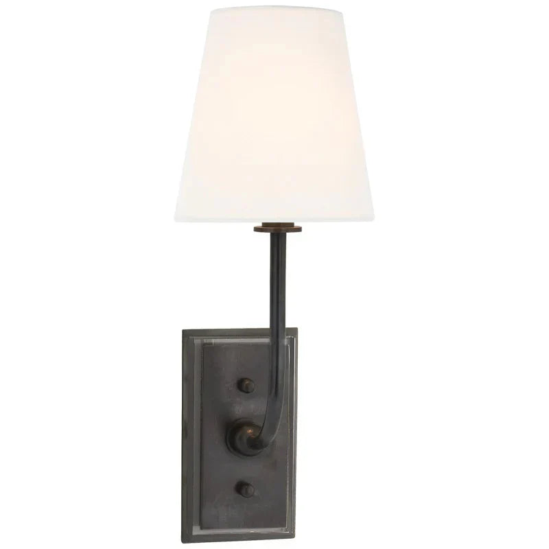 Valerio Vintage Klassiek Metaal Stof Wandlamp Lampenkap Slaapkamer Badkamer Hal