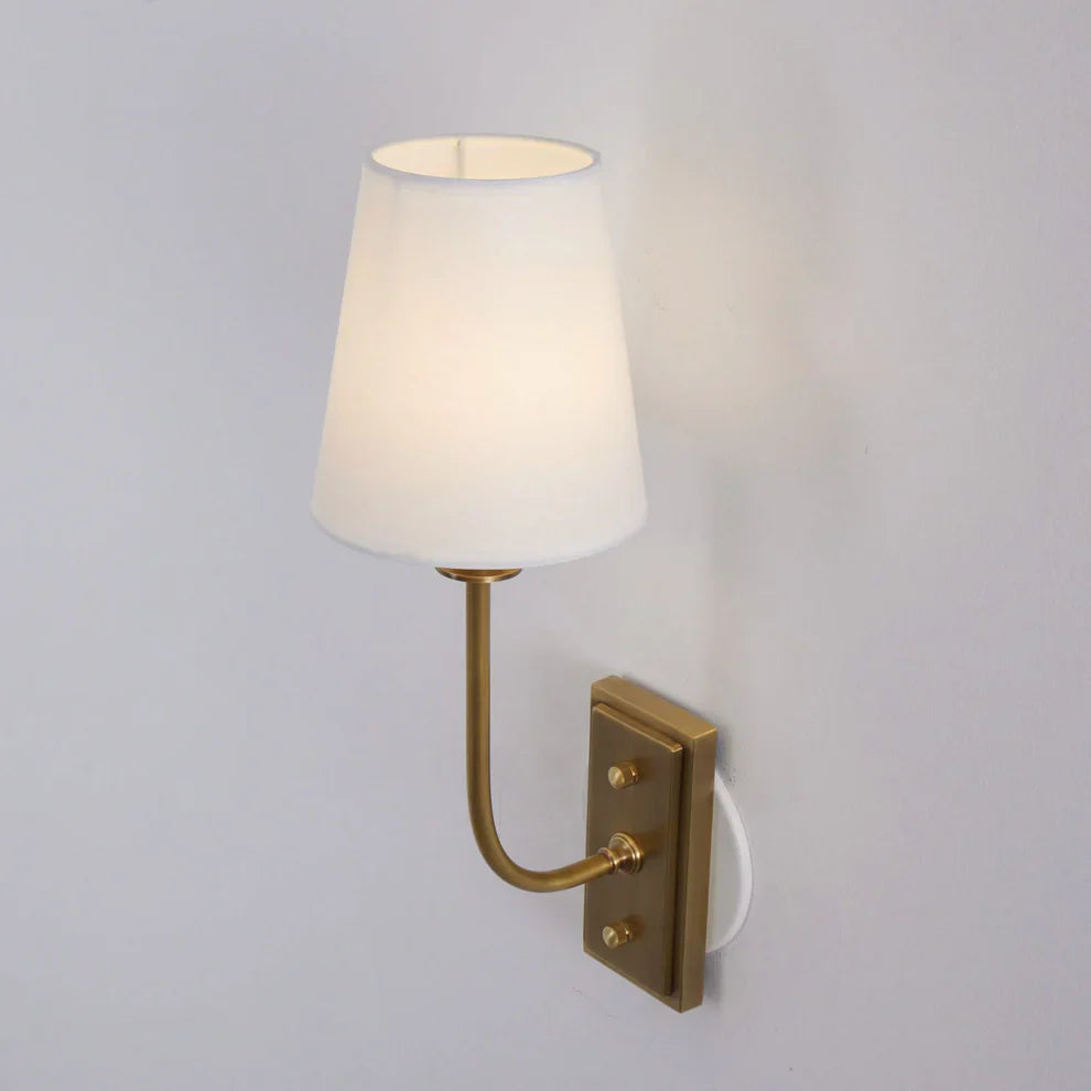 Valerio Vintage Klassiek Metaal Stof Wandlamp Lampenkap Slaapkamer Badkamer Hal