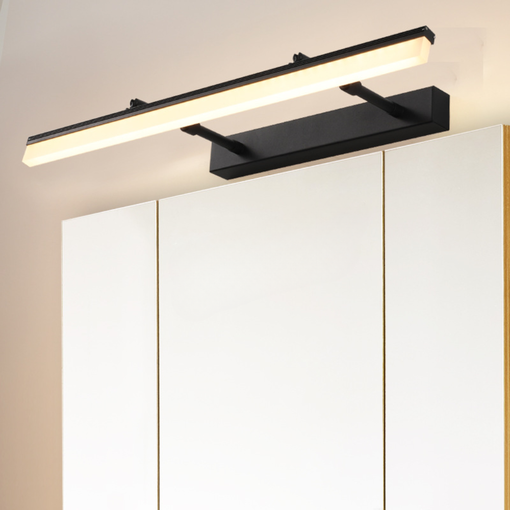 Leigh Moderne Minimalistisch Rechthoekige Wandlamp  Zwart/Zilver Metaal