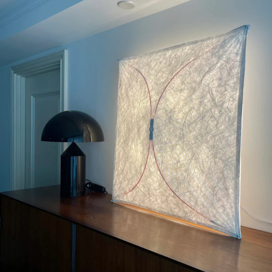 Ozawa Natuurlijk Papier Metaal Wit Wandlamp Eetkamer Slaapkamer