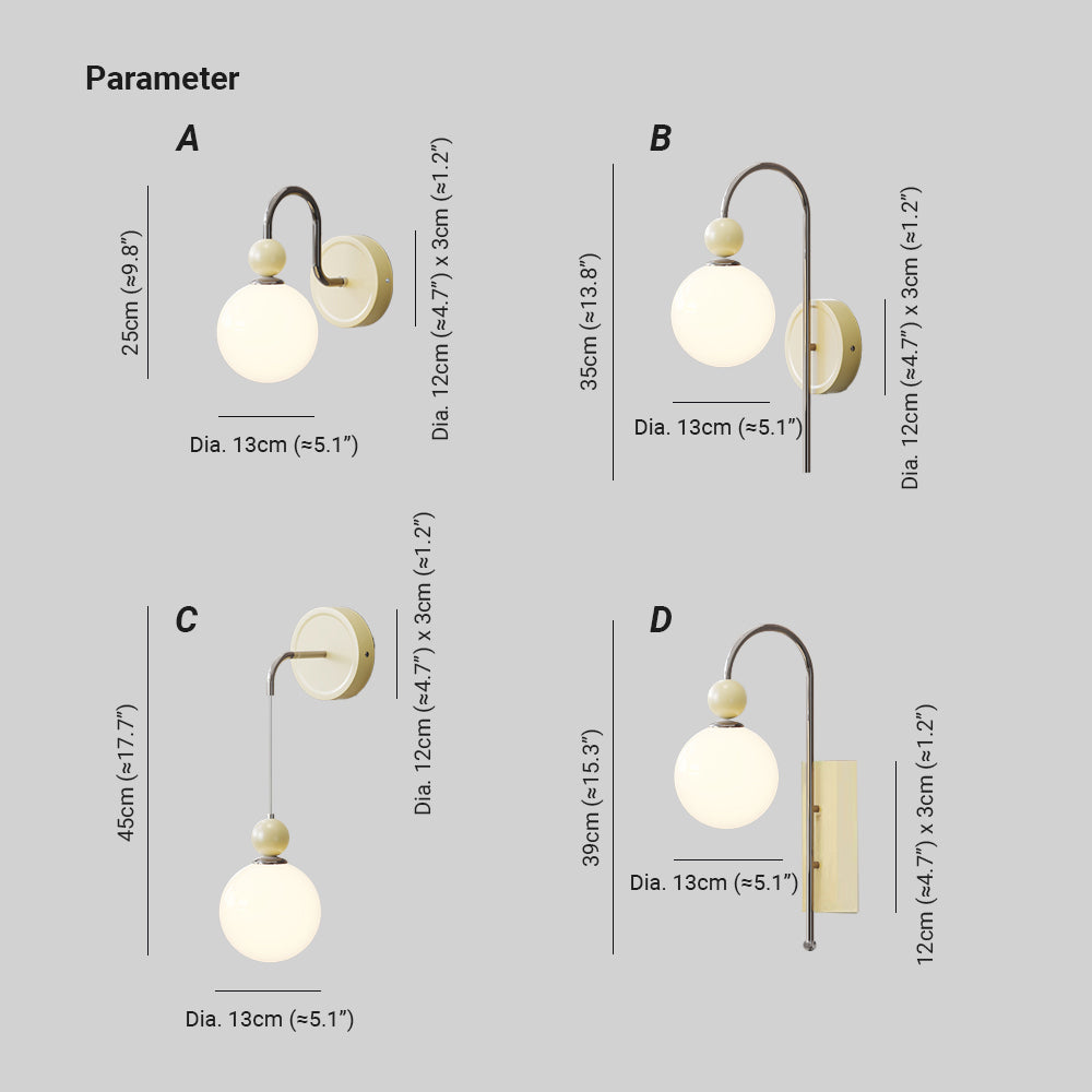 Morandi Moderne LED Wandlampen Rood Koffie Metaal Glas Slaapkamer