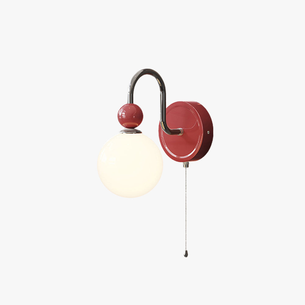 Morandi Moderne LED Wandlampen Rood Koffie Metaal Glas Slaapkamer