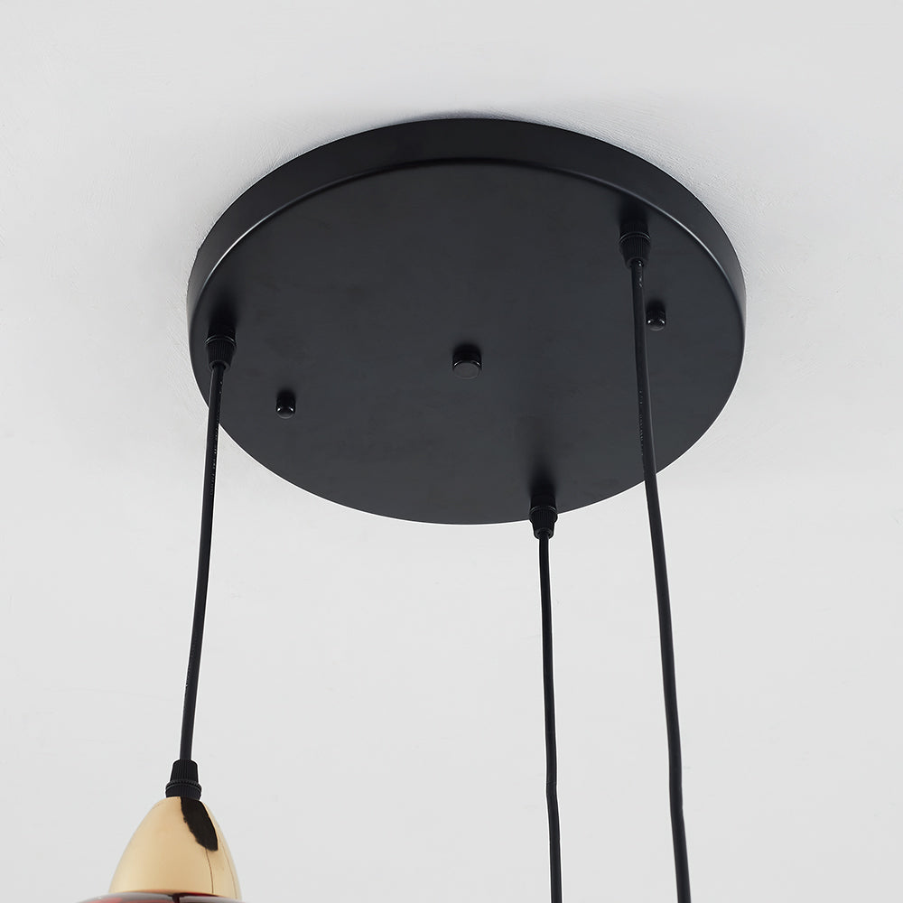 Hailie Modern Waterrimpeling Cluster 3 Hoofd Hanglampen Glas Woonkamer