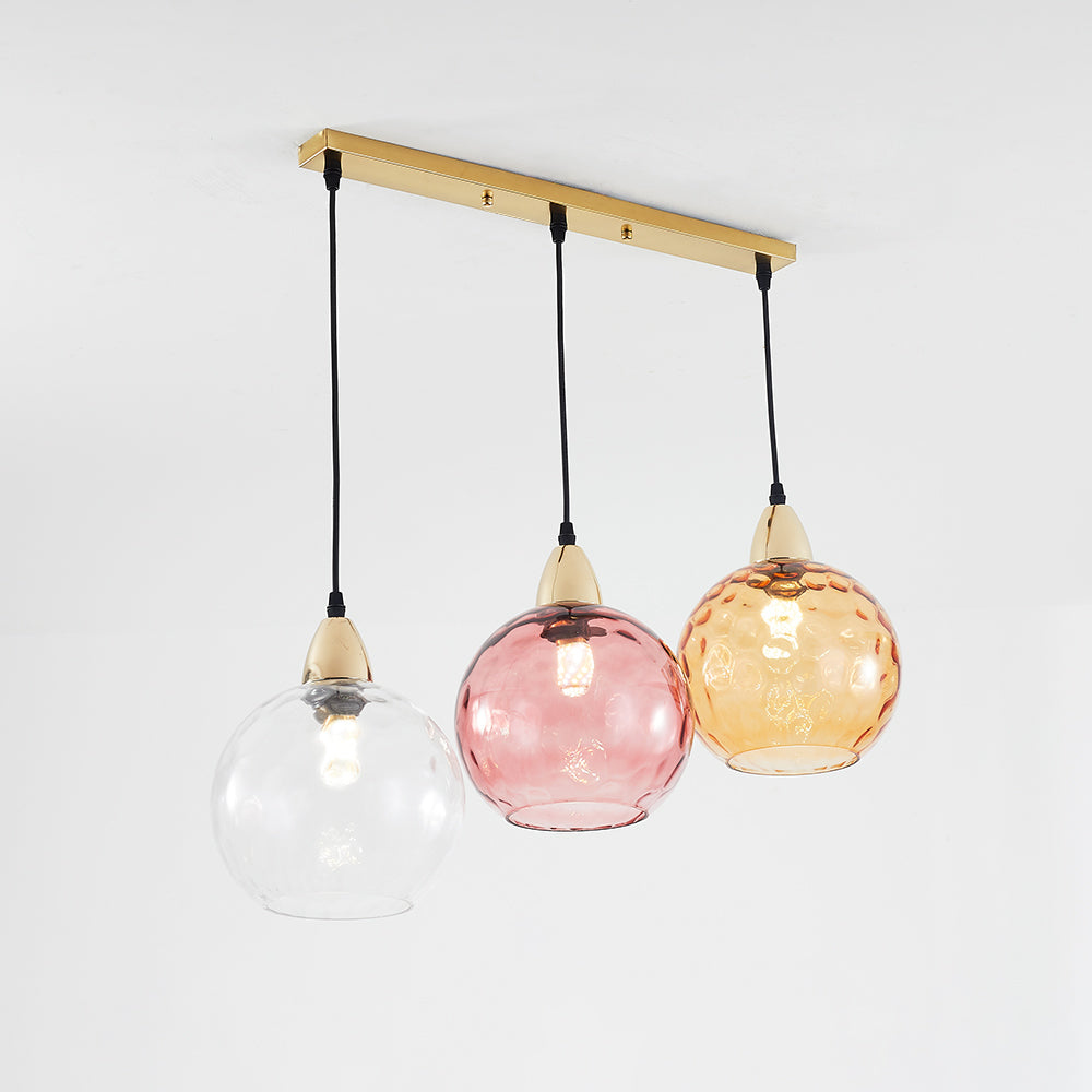 Hailie Modern Waterrimpeling Cluster 3 Hoofd Hanglampen Glas Woonkamer