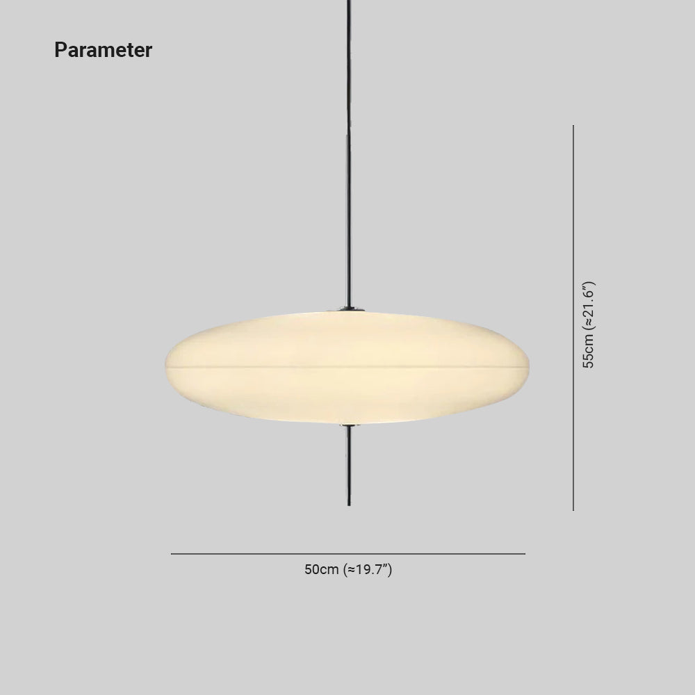 Leilani Vintage Ovaal LED Hanglampen Wit/Zwart Metaal/Acryl Slaapkamer