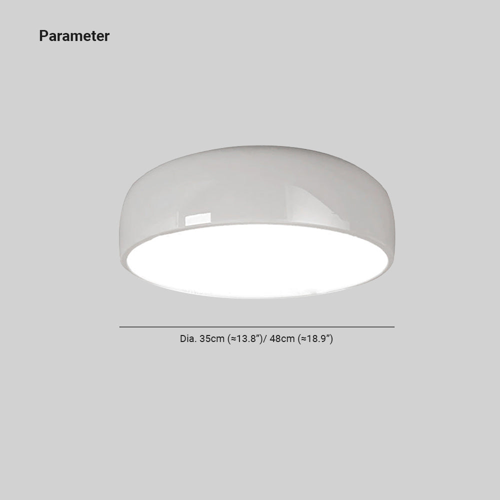Leilani Ronde LED Plafondlampen Wit Zwart Metaal Acryl Woonkamer