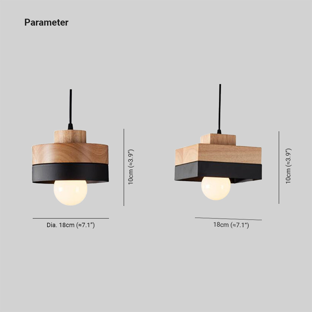 Morandi Moderne Design LED Hanglamp Swart/Wit Metaal/Hout Woonkamer/Eetkamer