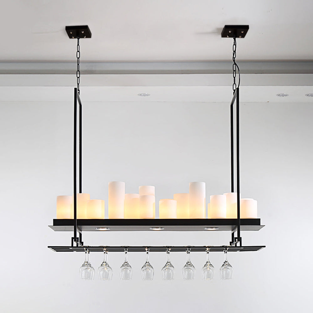 Dorian Industriele LED Hanglamp Zwart Eettafel Metaal/Glas