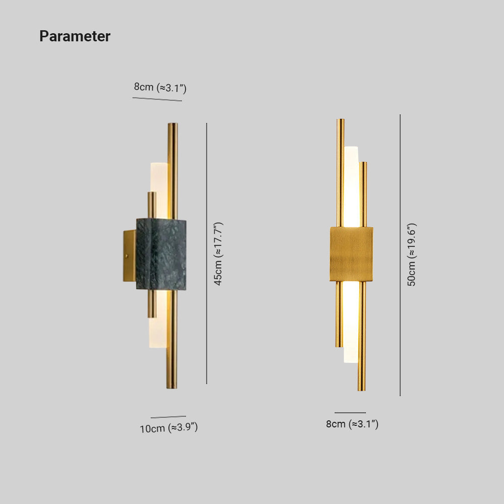 Sebastian Modern LED Wandlamp Wit Gouden Metaal Woonkamer Slaapkamer