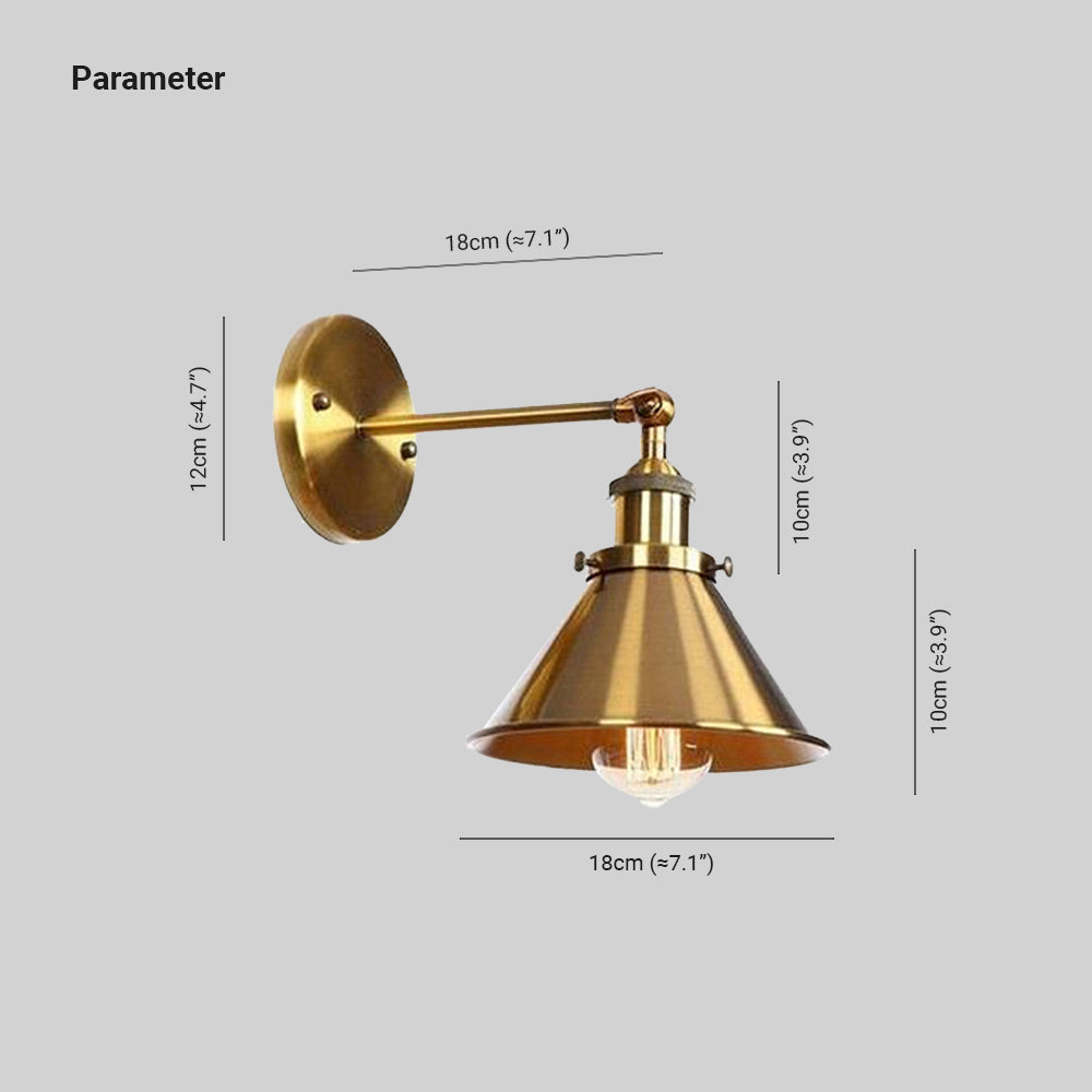 Marcello Industrie LED Wandlampen Zilver Zwart Goud Metaal Eetkamer