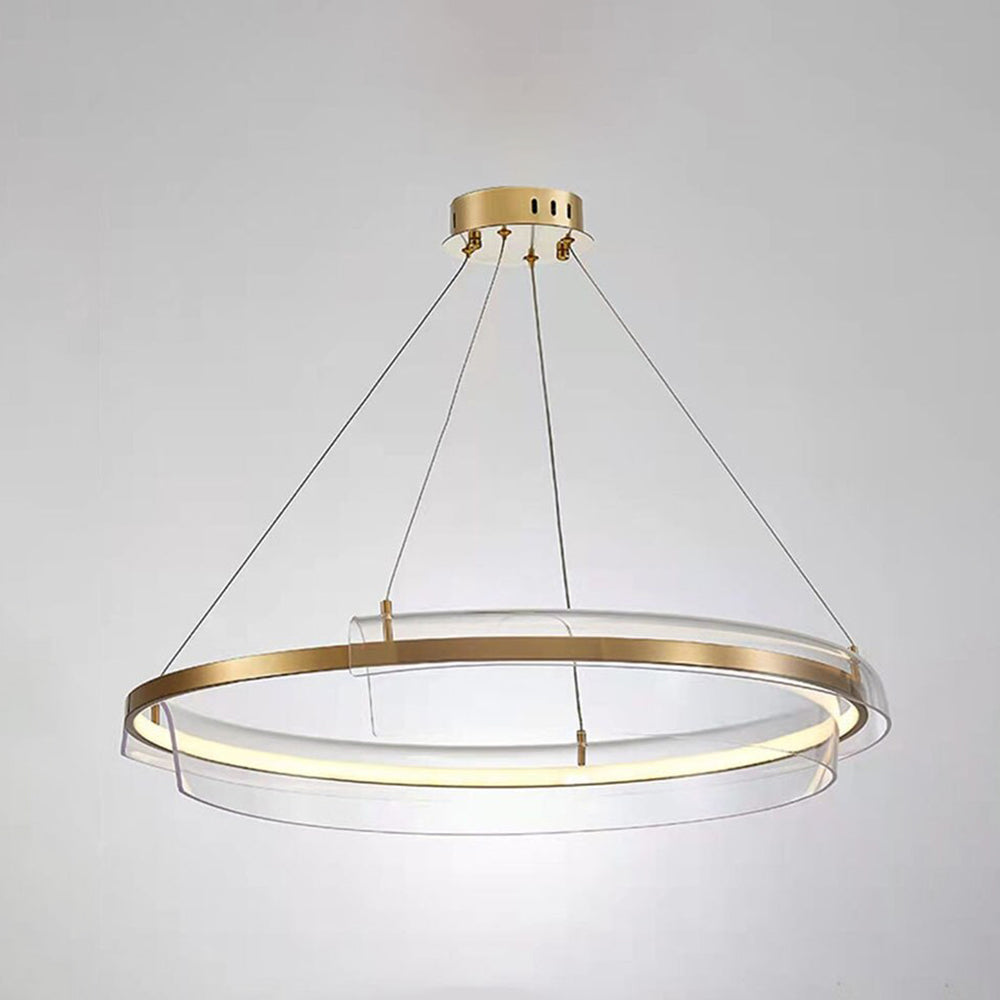 Alonza Minimalist Annular Metal Pendant Light,Gold