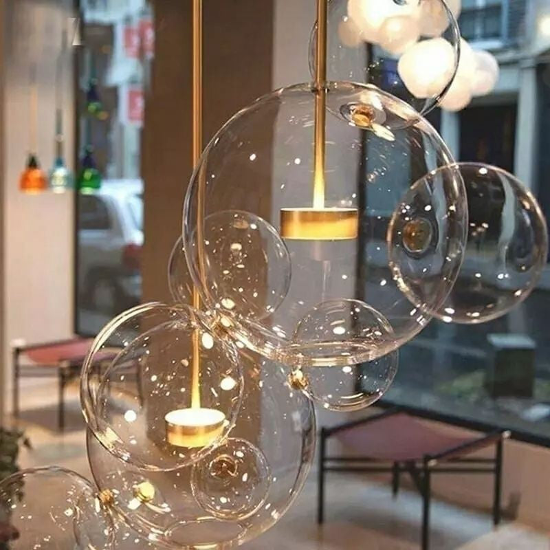 Hailie Moderne Bol LED Hanglamp Metaal/Glas Goud/Transparant Slaap/Woon/Eetkamer