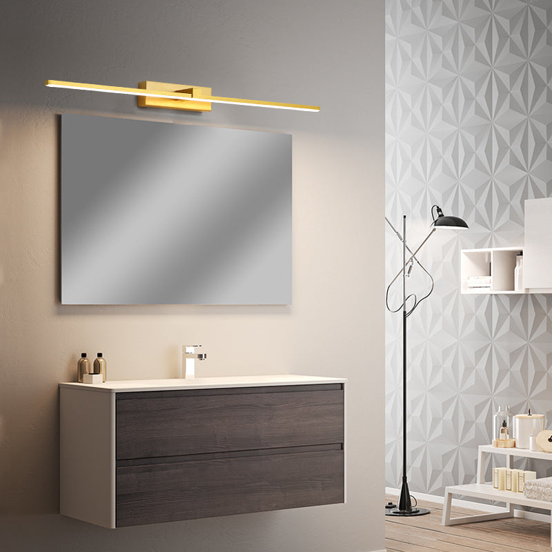 Leigh Moderne Linear Wandlamp Goud Metaal Badkamer Slaapkamer