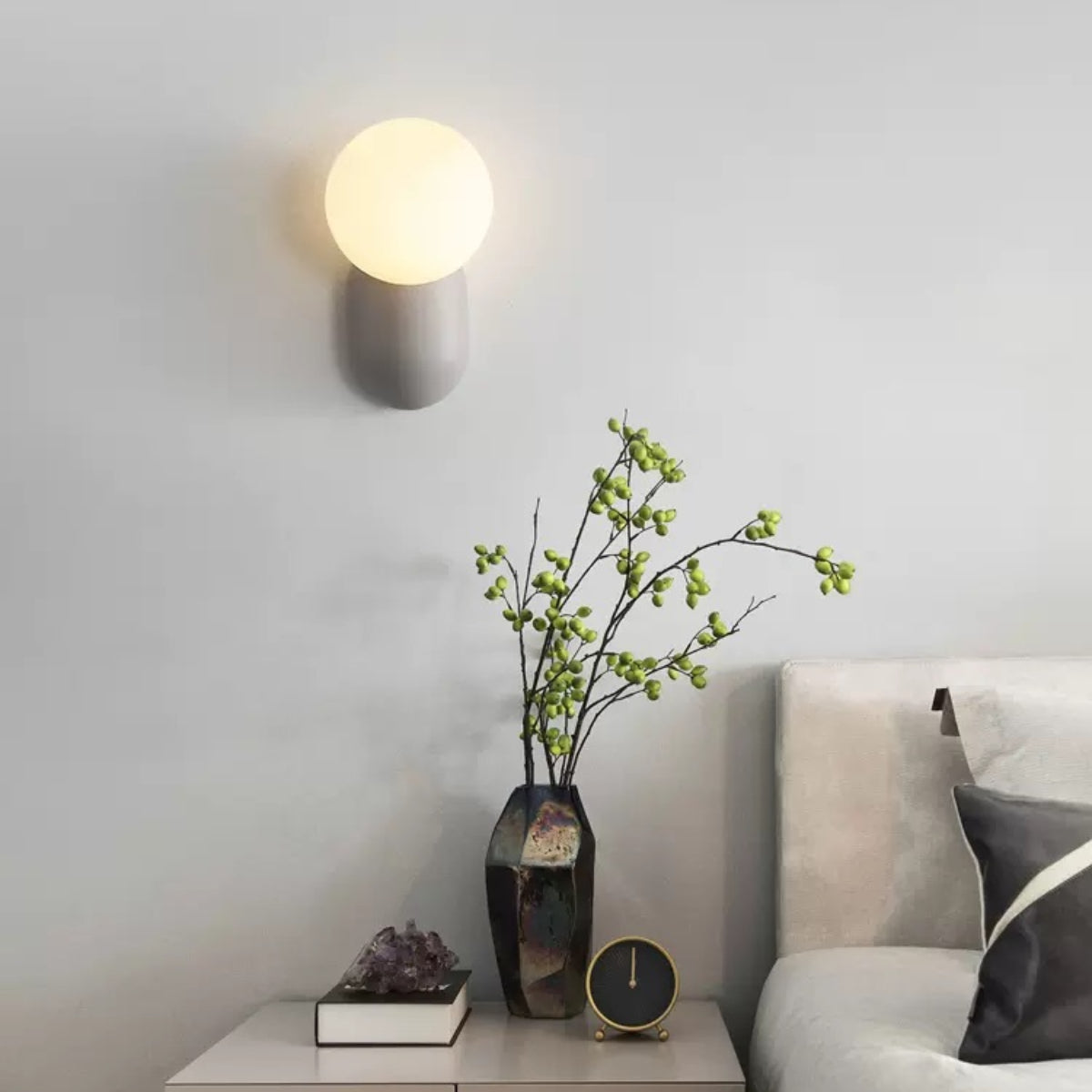 Hailie Modern Ronde LED Wandlampen Zwart Metaal Slaapkamer Woonkamer