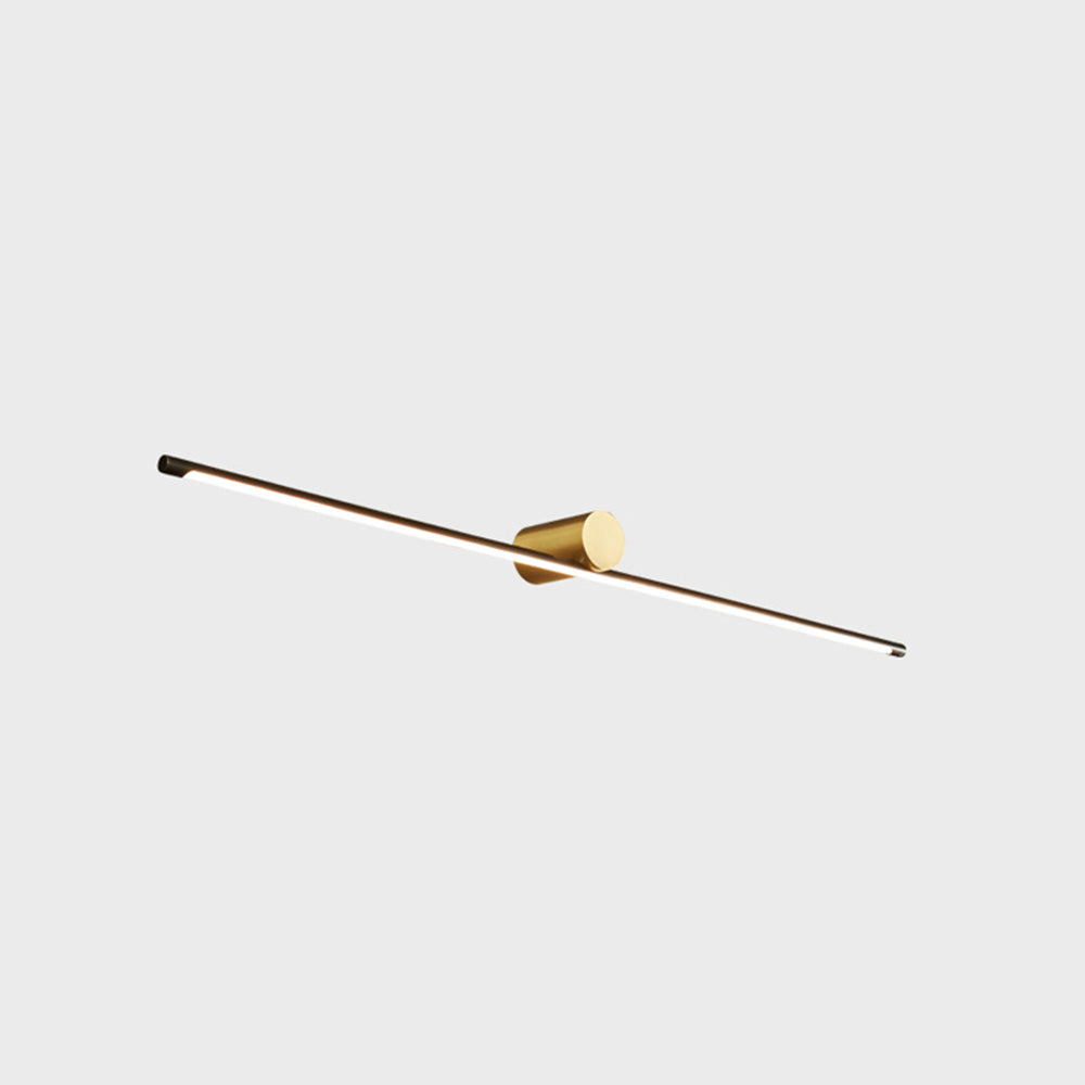 Leigh Moderne Design LED Minimalistische Lineaire Acryl Wandlamp Zwart/Goud Bad/Slaapkamer
