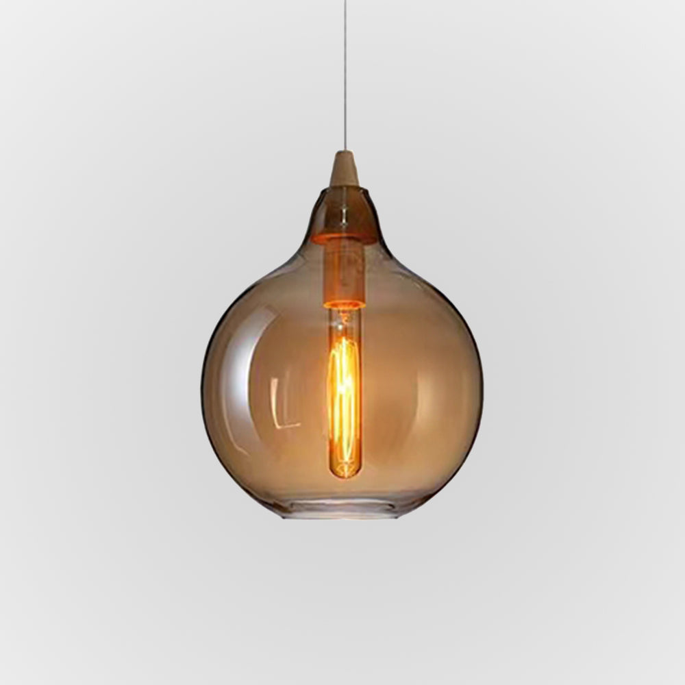 Hailie Moderne LED Hanglamp Amber Glas Metaal Woonkamer Slaapkamer