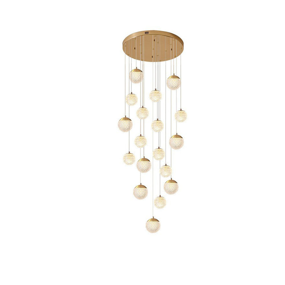 Jibril Moderne LED Kroonluchter Gouden Metaal Slaapkamer Woonkamer