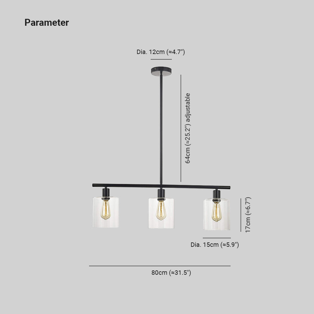 Leigh Industriële Minimalistische LED-kroonluchters Zwart Metalen Keukeneiland