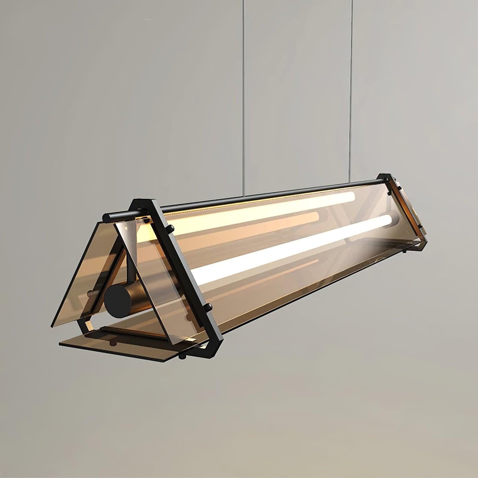 Edge Industriële Driehoek Hanglampen  Goud Metaal/Glas