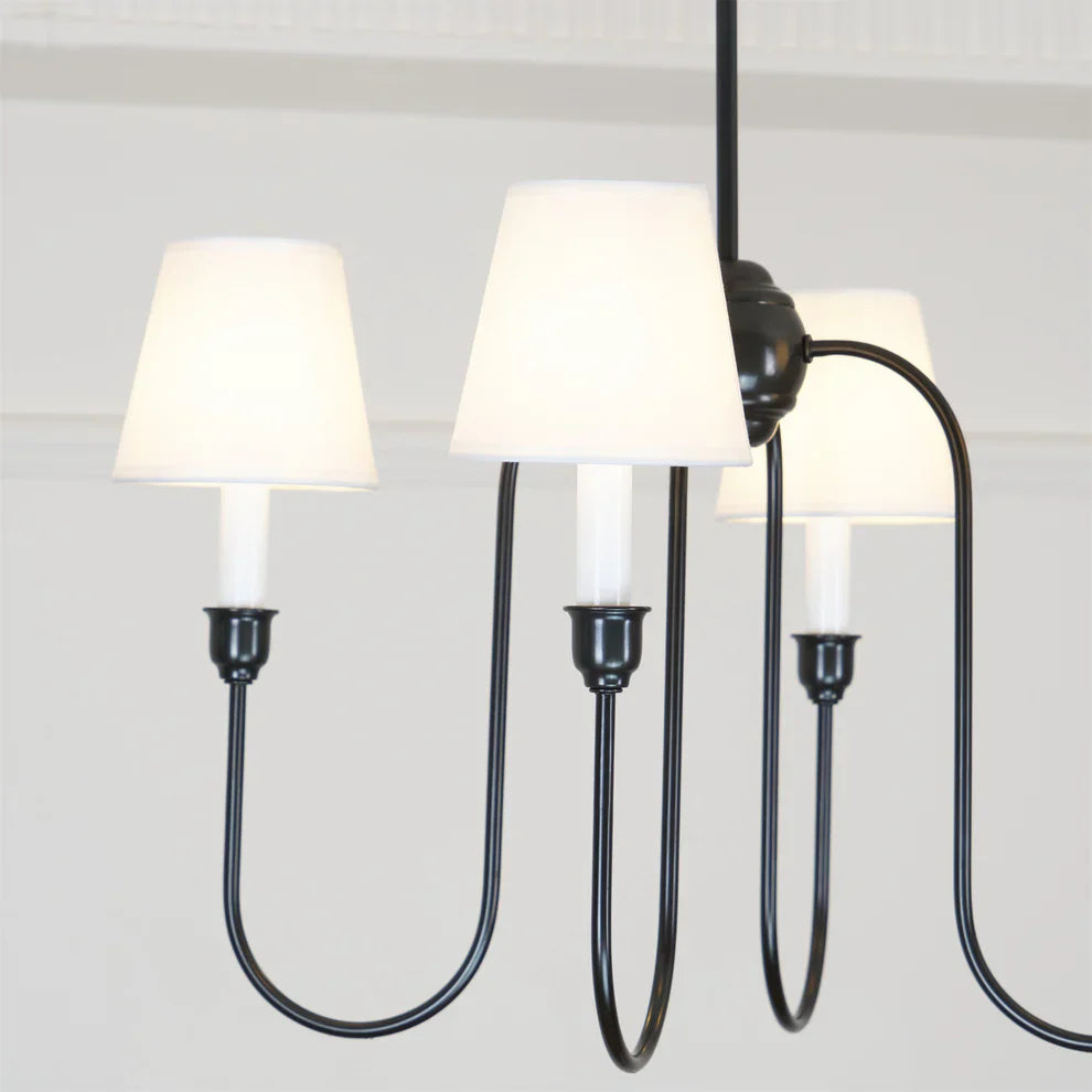 Valerio Vintage Luxe Metaal Stof Kroonluchter Lampenkap Woonkamer Eetkamer