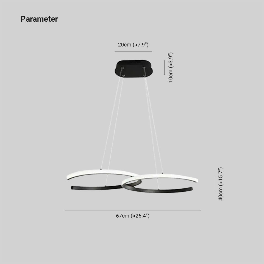 Louise Moderne Design LED Hanglampen Zwart Wit Metal Silica Gel