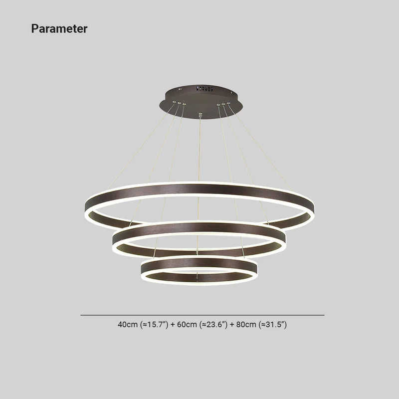 Alonza Moderne LED Hanglampen Koffie Metaal Woonkamer/Slaapkamer