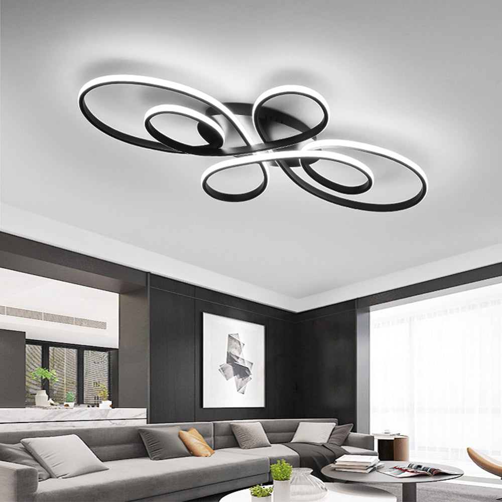 Lacey Design LED Plafondlamp Metaal/Silicagel Koffie/Wit/Zwart Slaap/Woonkamer