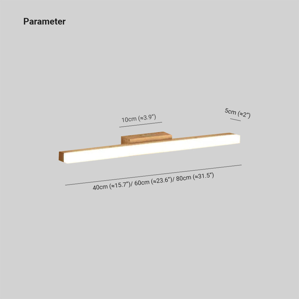 Leigh Moderne Minimalistische Lineaire Wandlampen Hout Woonkamer