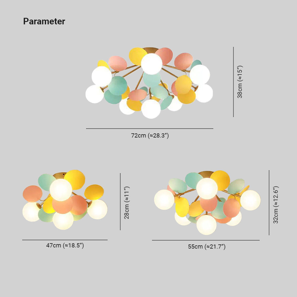 Jevon Design LED Plafondlamp Metaal/Acryl Kleur Slaap/Woon/Kinderkamer