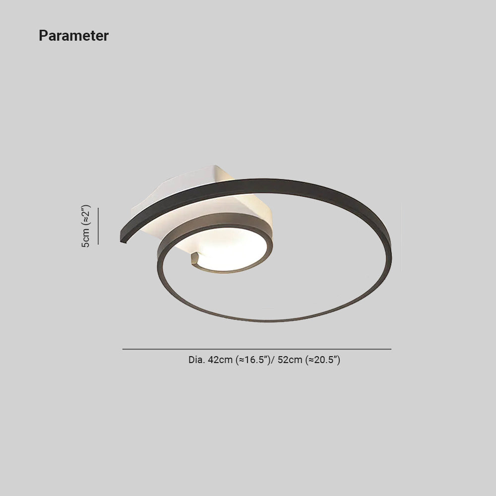 Lacey Moderne LED Plafondlamp Metaal/Silicagel Zwart/Wit Slaap/Woon/Kinderkamer