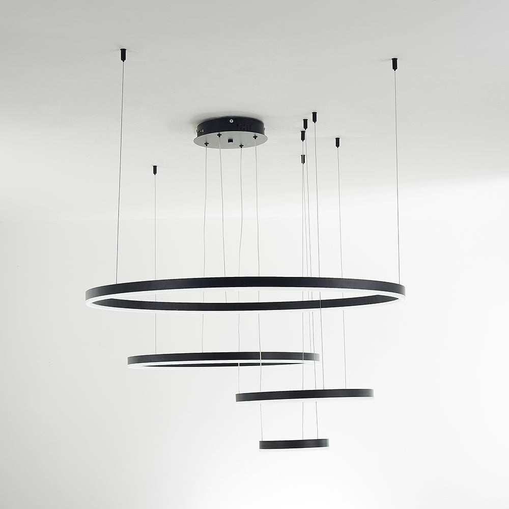 Alonza Moderne Grote  Hanglampen Wit Metaal Slaapkamer  Woonkamer Tir-Cirkel