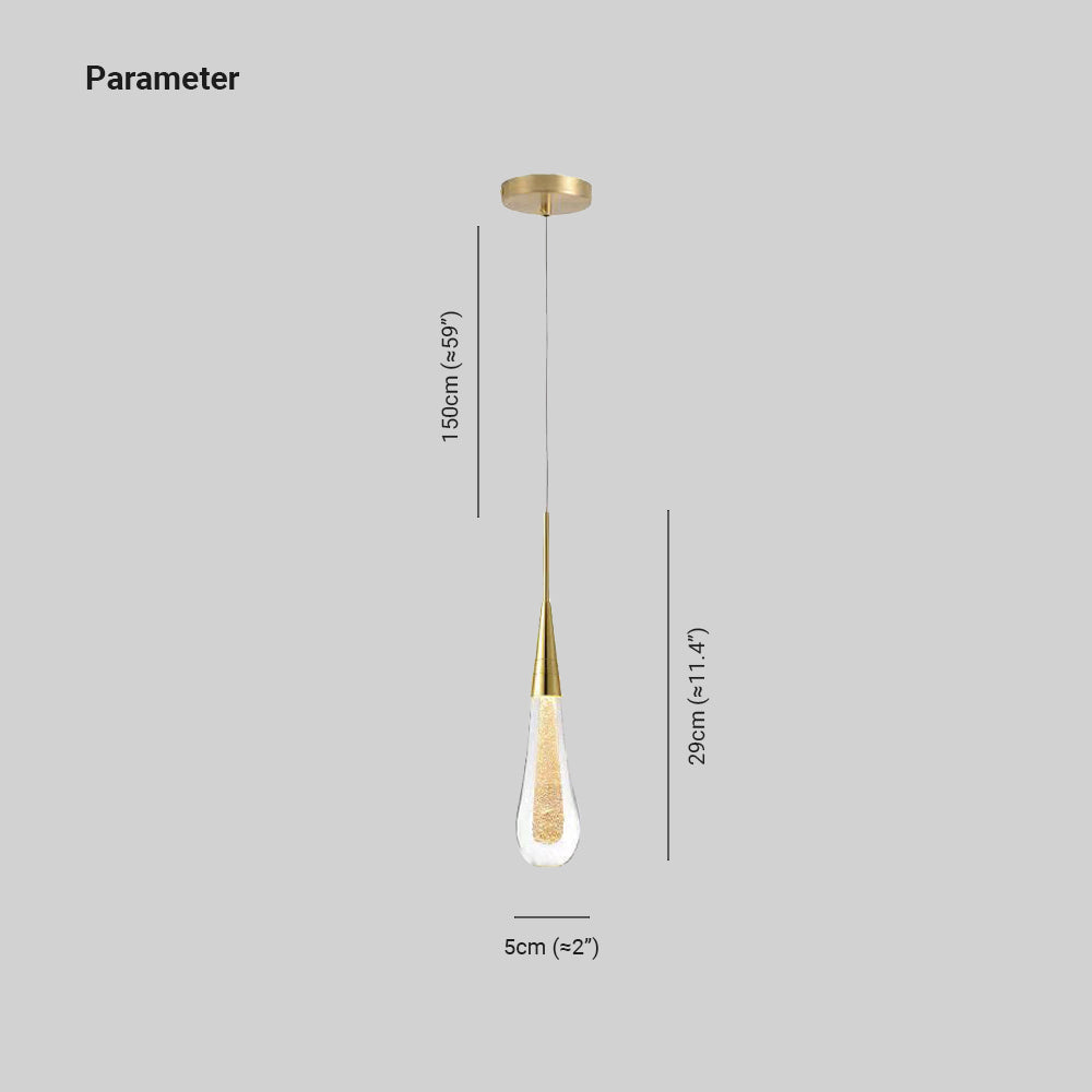 Kristy Design Melkweg LED Hanglamp Goud/Transparant Metaal/Acryl Woon/Slaapkamer