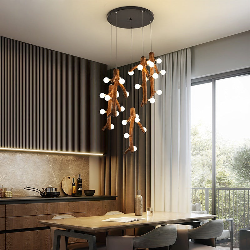 Brio Scandinavische LED-Kroonluchters Hout Woonkamer/Eetkamer Slaapkamer