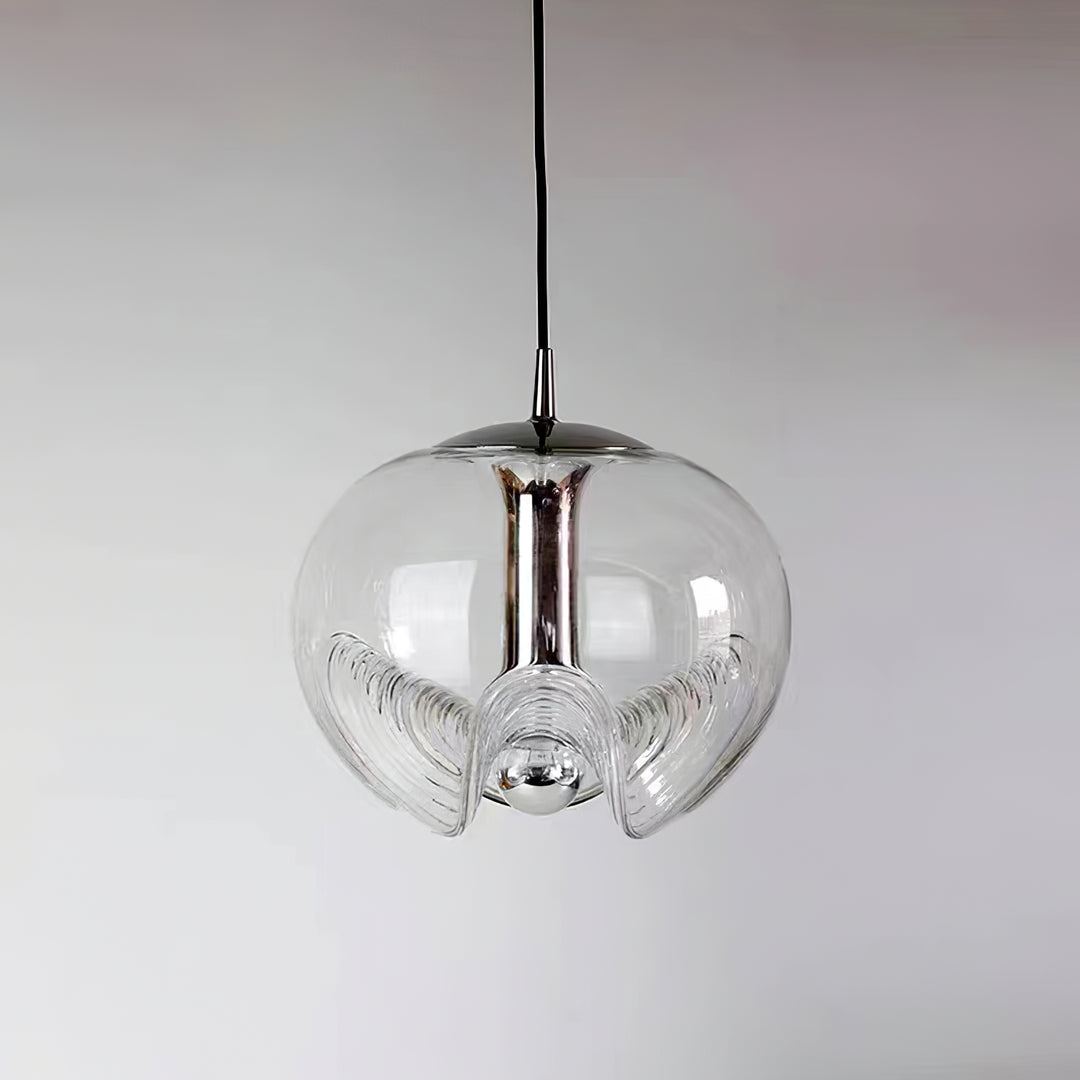 Hailie Moderne Golf Duidelijk Metaal Glas Hanglampen Slaapkamer