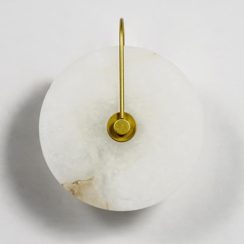 Jade Design Ronde LED Wandlamp Goud/Zwart Metaal/Kunstmatige Marmer Slaap/Woonkamer