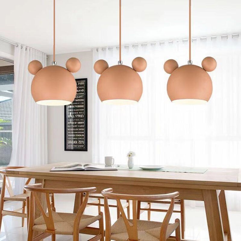 Morandi Ronde LED Hanglampen Wit Zwart Grijs Groen Metaal Kinderkamer