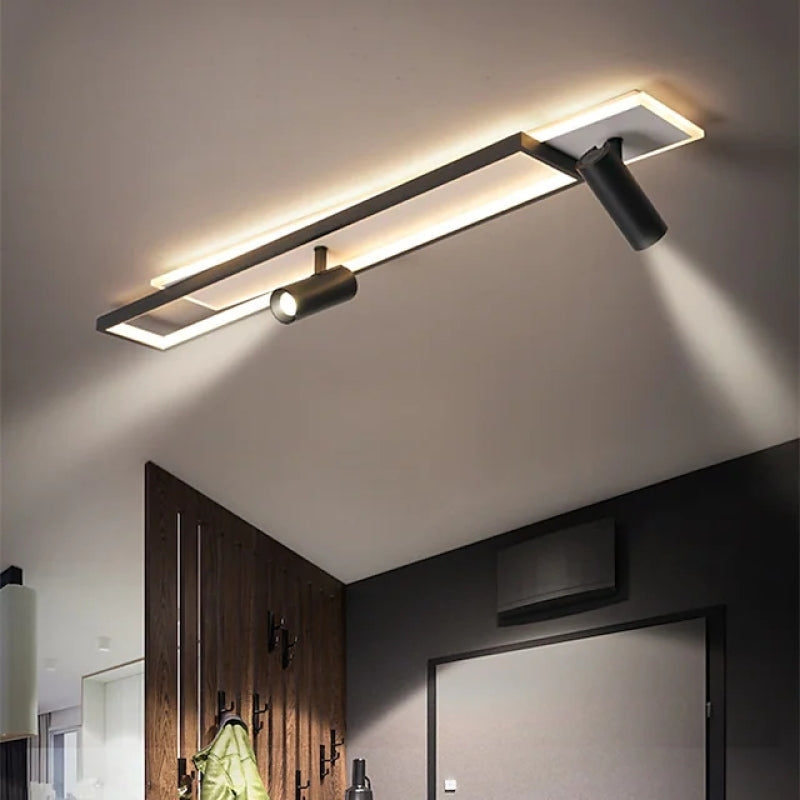 Haney Moderne Design LED Rechthoekige Verstelbare Plafondlamp Zwart Gang/Hal/Portiek