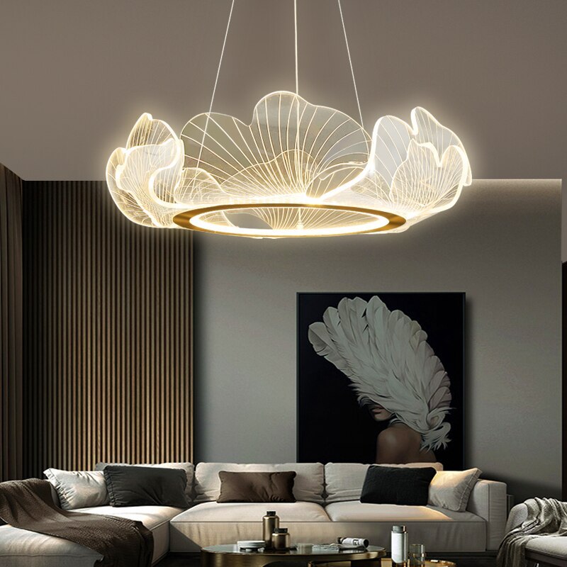 Marilyn Modern Florid LED Hanglamp Transparant Metaal/Acryl Slaapkamer/Woonkamer/Eetkamer