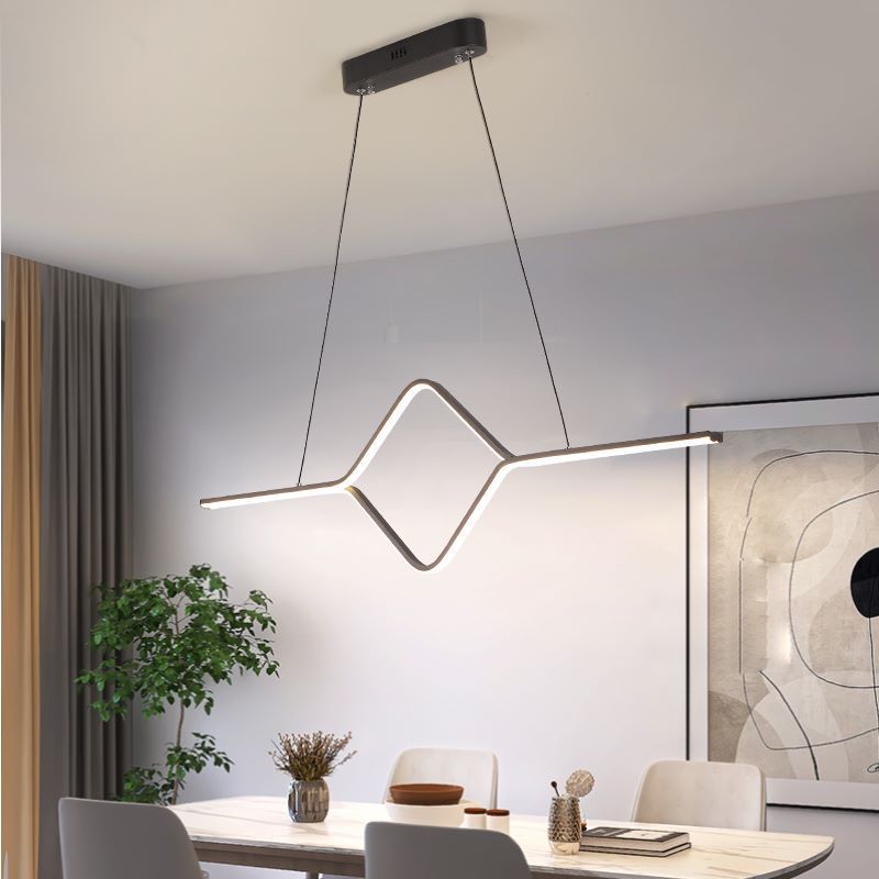 Orsini Moderne Lineair Vierkant LED Hanglamp Goud/Zwart Slaapkamer/Eetkamer
