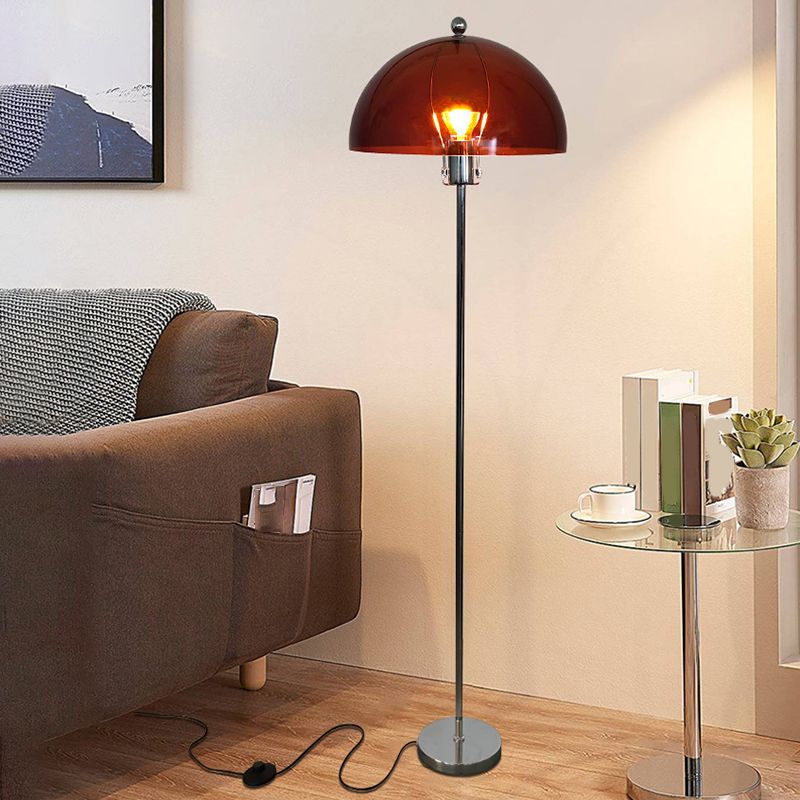 Levy Modern Bruin Glas Metaal LED Vloerlampen Slaapkamer Woonkamer