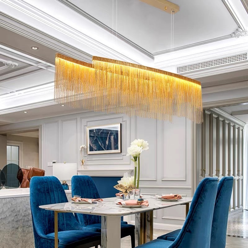Marilyn Industrie LED Kroonluchter Gouden Metaal Acryl Eetkamer