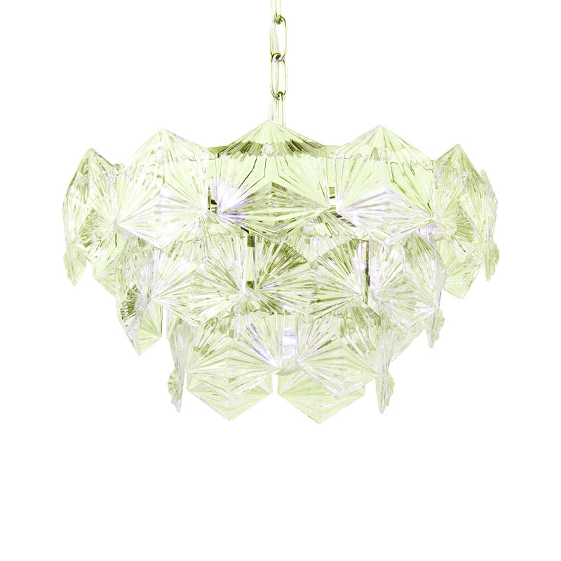 Marilyn Retro LED Kroonluchter Grijs Metaal Kristal Eetkamer Woonkamer