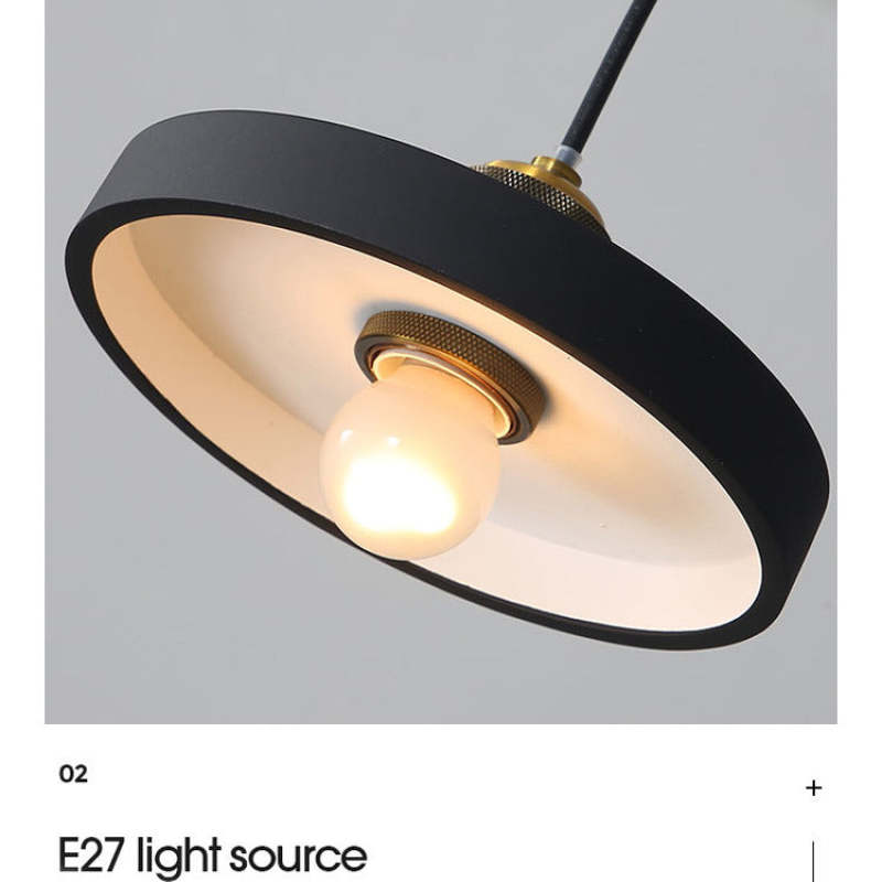 Morandi Design Vormen LED Hanglampen Wit/Oranje/Zwart Metaal/Hars Eetkamer