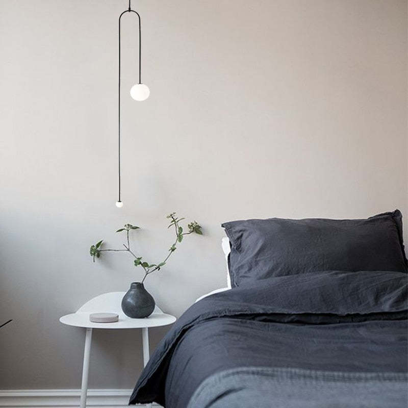 Elio Design Ronde Hanglampen Wit Zwart Metaal Eetkamer Slaapkamer