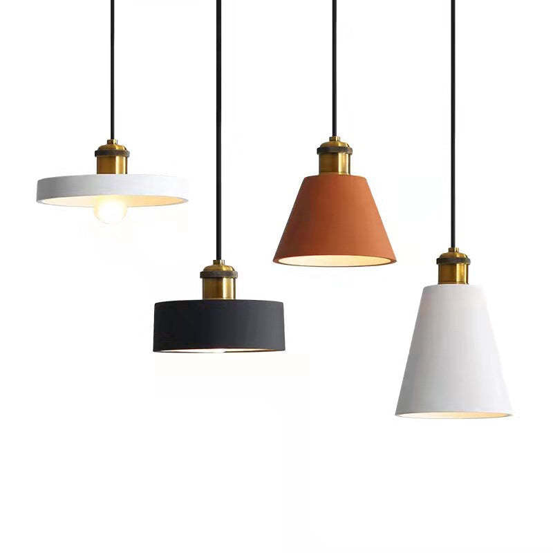 Morandi Design Vormen LED Hanglampen Wit/Oranje/Zwart Metaal/Hars Eetkamer