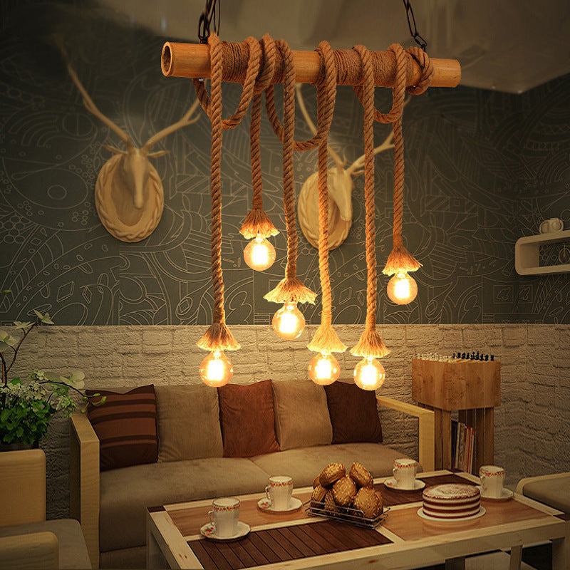 Valerio Retro LED Harajuku-stijl Hanglampen Hout Slaapkamer/Woonkamer