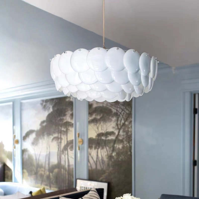 Lottie Moderne Art LED Kroonluchter Wit Metaal Keramisch Slaapkamer