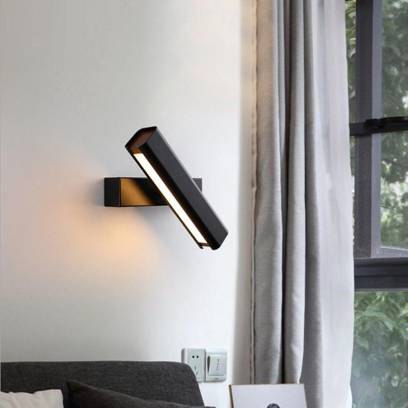 Brio Moderne Rechthoek LED Wandlampen Zwart Wit Metaal Woonkamer Slaapkamer