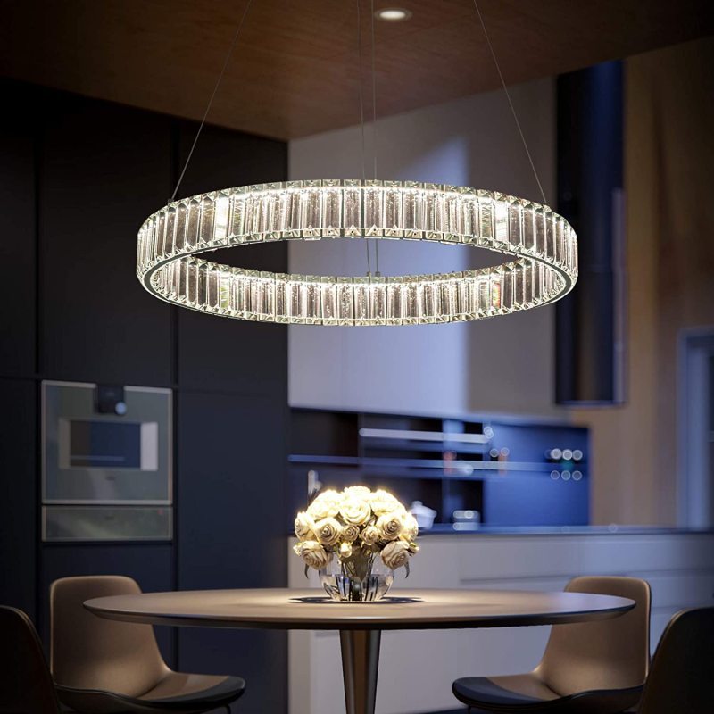 Marilyn Moderne Ronde LED Hanglamp Metaal/Kristal Goud Slaapkamer/Woonkamer/Eetkamer